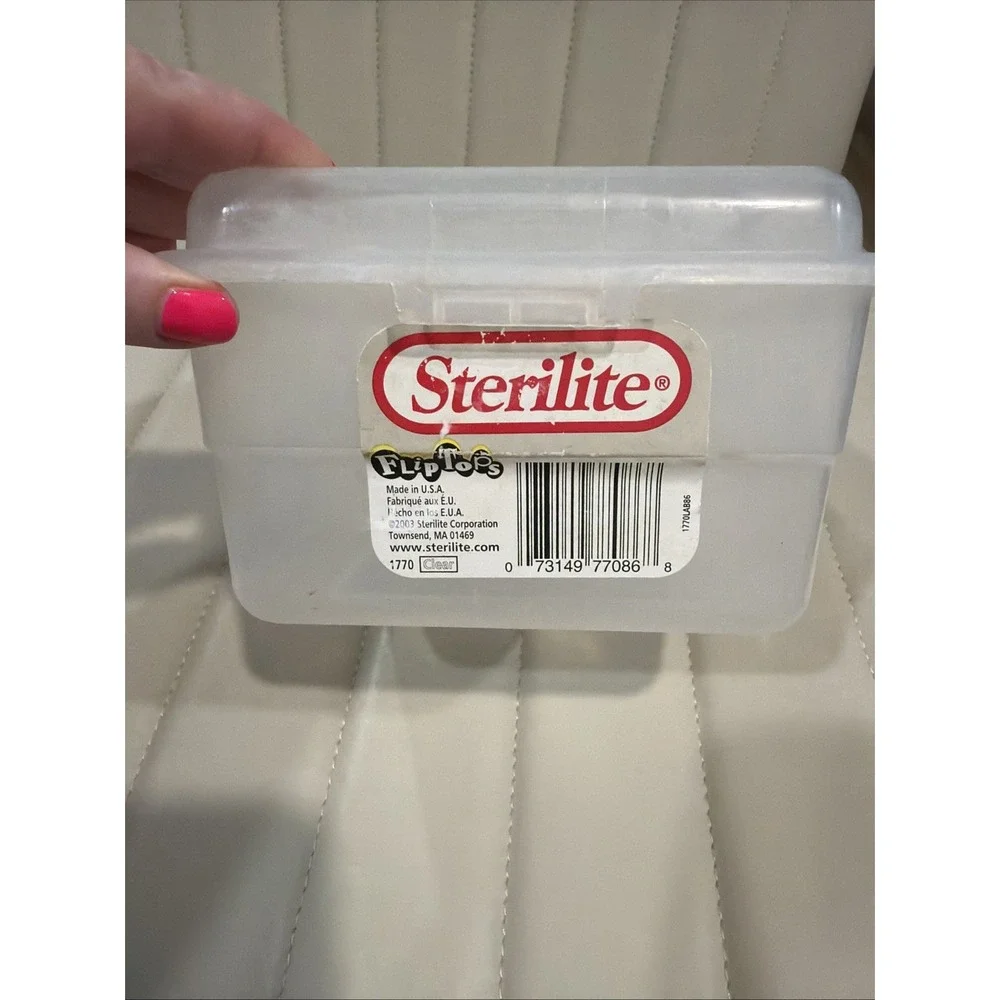 VTG Sterilite 1700 Flip Tops Clear Hinged Storage Box 7
